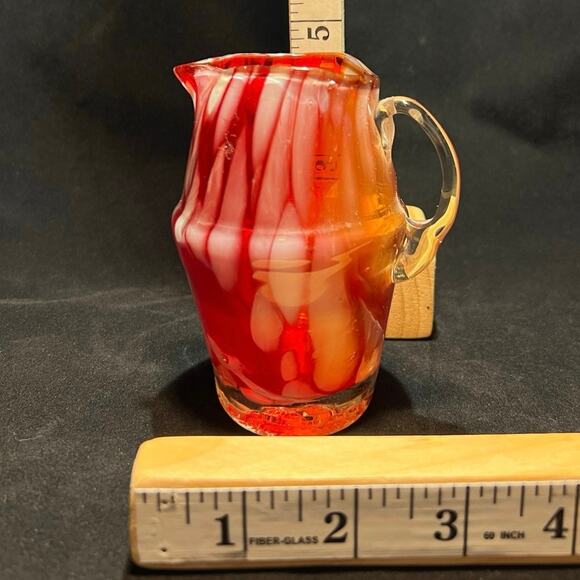 Hand Blown Tulip Vase, Orange 8.5 in. - Picture 4 of 4